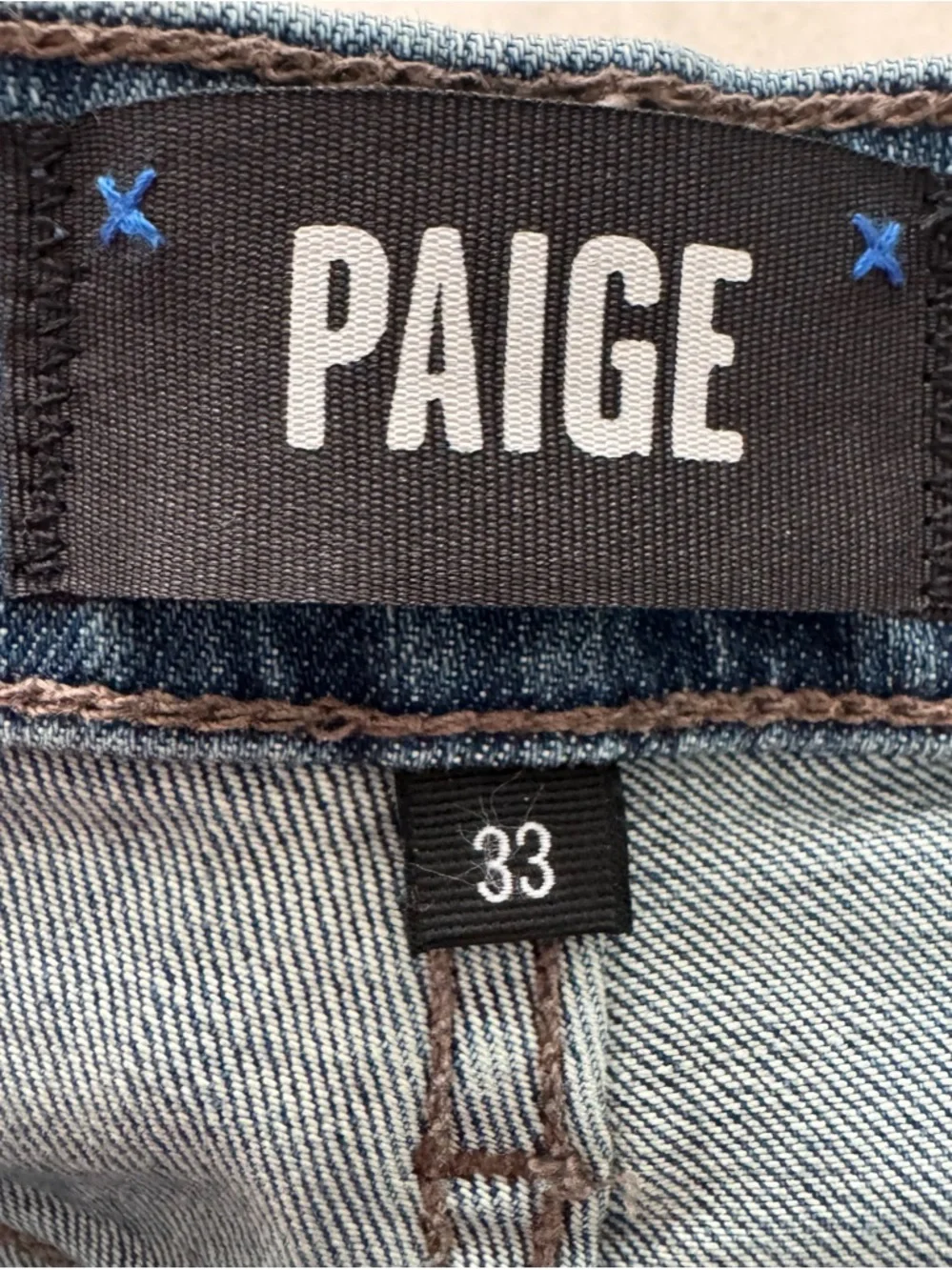 PAIGE Lennox Jeans‎ Mens 33 Slim Fit Derrik Blue Stretch Denim